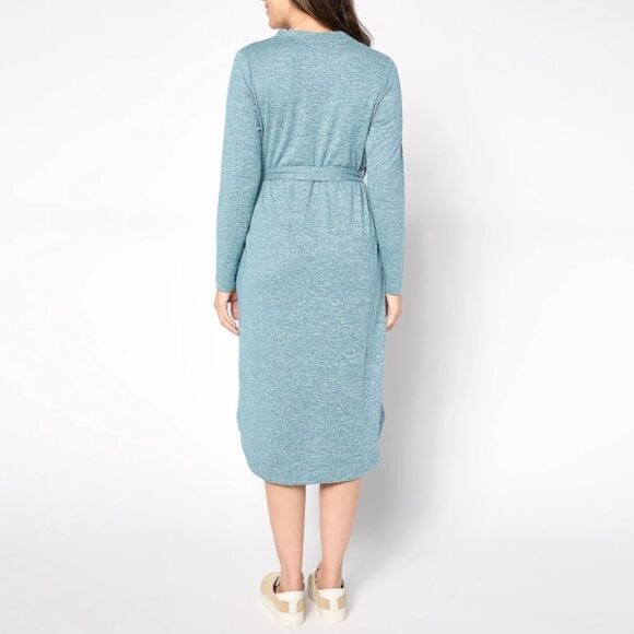Blue Button-Up Cardigan Dress - Picture 2 of 9
